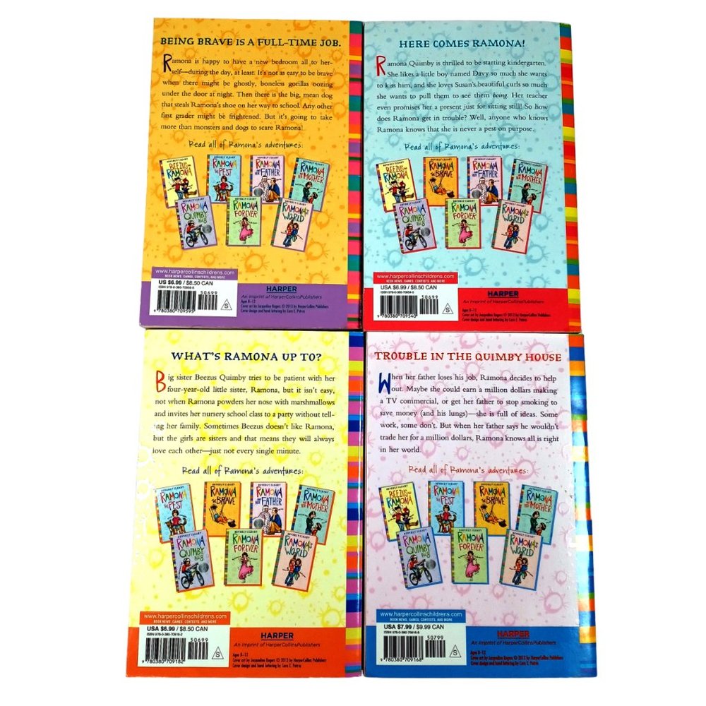 4 Ramona Books Beverly Cleary Brave Beezus Pest Her Father Reillustrated 2013 - Picture 2 of 2